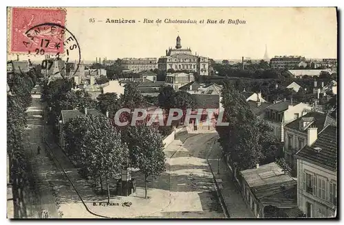 Cartes postales Asnieres Rue de Chateaudun et Rue de Buffon