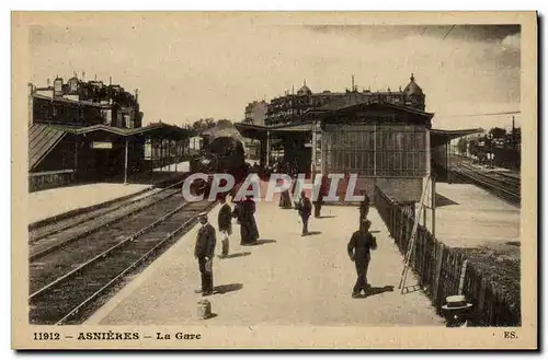 Ansichtskarte AK Asnieres La Gare Train