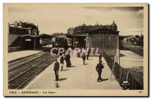 Cartes postales Asnieres La Gare Train