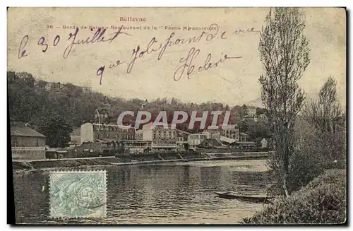 Cartes postales Bellevue Bords de Seine Restaurant de la peche miraculeuse