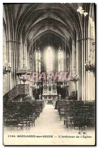 Cartes postales Boulogne sur Seine L Interieur de l Eglise