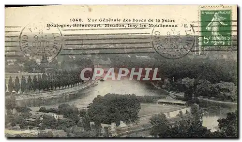Cartes postales Vue Generale des bords de la Seine Boulogne Billancourt Meudon Issy les Moulineaux