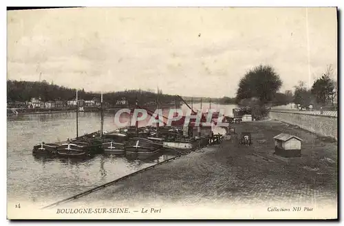 Ansichtskarte AK Boulogne sur Seine Le Port Peniches Bateaux