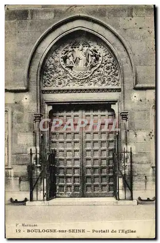 Cartes postales Boulogne sur Seine Portail de l Eglise