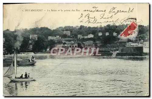 Cartes postales Billancourt La Seine et la Pointe des lles