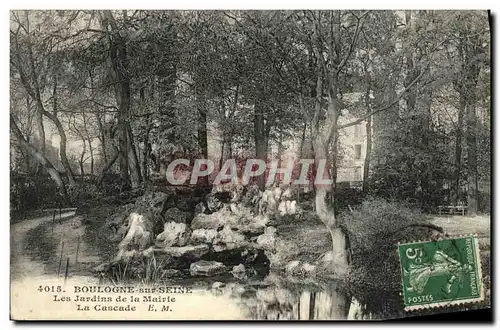 Cartes postales Boulogne sur Seine Les Jardins de la Mairie La Cascade