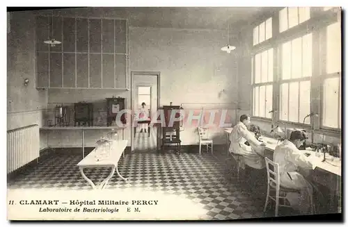 Cartes postales Clamart Hopital Militaire Percy Laboratoire de Bacteriologie TOP