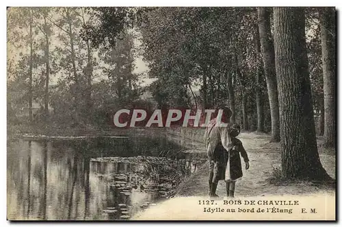 Cartes postales Bois de Chaville Idylle au bord de l Etang Enfants