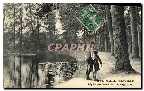 Ansichtskarte AK Bois de Chaville Idylle au Bord de l Etang