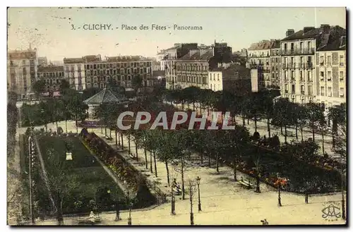 Cartes postales Clichy Place des Fetes Panorama