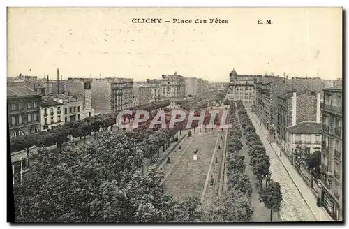 Cartes postales Clichy Place des Fetes