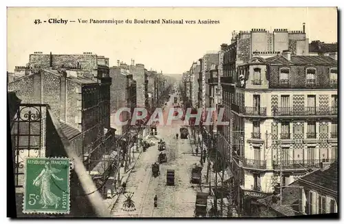 Ansichtskarte AK Clichy Vue Panoramique du Boulevard National vers Asnieres