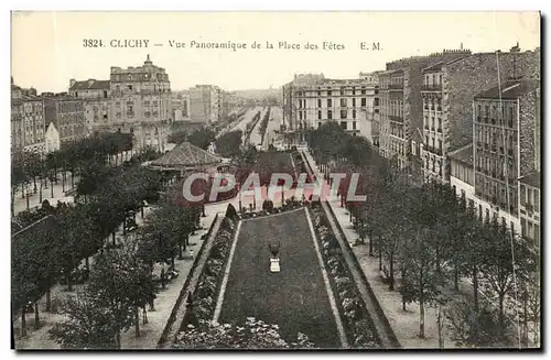 Ansichtskarte AK Clichy Vue Panoramique de la Place des Fetes