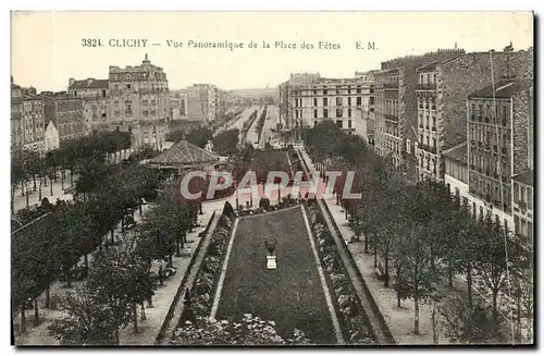 Cartes postales Clichy Vue Panoramique de la Place des Fetes