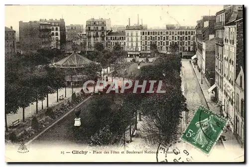 Ansichtskarte AK Clichy Place des Fetes et Boulevard National Panorama