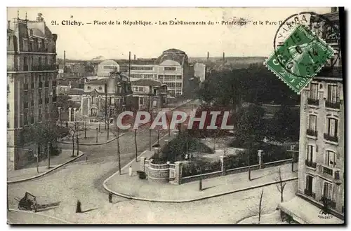 Cartes postales Clichy Place de la Republique