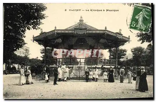 Cartes postales Clichy Le Kiosque a Musique