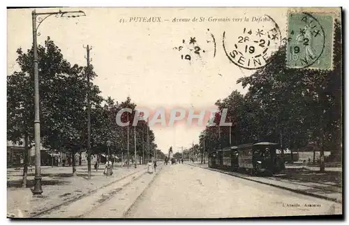Cartes postales Puteaux Avenue de St Germain vers la Defense Tramway