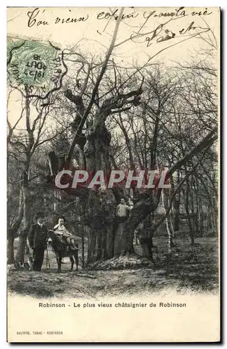 Cartes postales Robinson Le Plus vieux chataignier de Robinson Ane Enfants