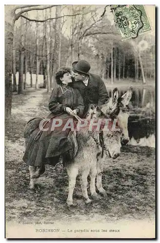 Cartes postales Robinson Le Paradis sous les cieux Anes TOP