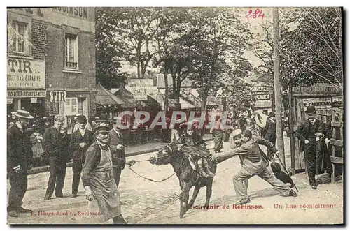 Cartes postales Souvenir de Robinson Un ane Recalcitrant