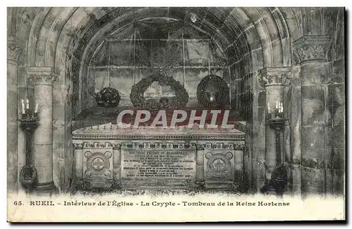 Ansichtskarte AK Rueil Interieur de l Eglise La Crypte Tombeau de la Reine Hortense