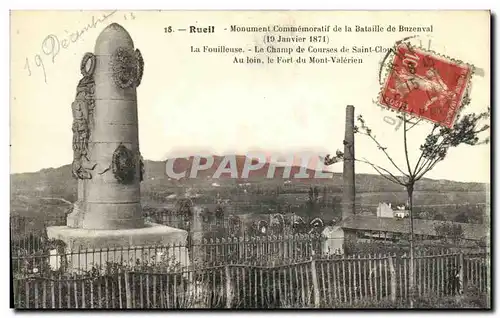 Ansichtskarte AK Rueil Monument Commemoratif de la Bataille Buzenval La fouilleuse Le champ de courses de Saint c