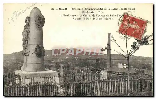 Cartes postales Rueil Monument Commemoratif de la Bataille Buzenval La fouilleuse Le champ de courses de Saint c