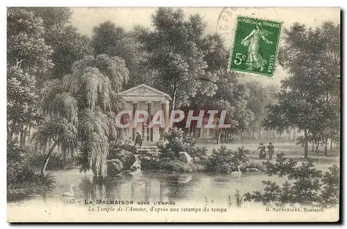 Cartes postales La Malmaison sous L Empire Le temple de l amour d apres une estampe du temps