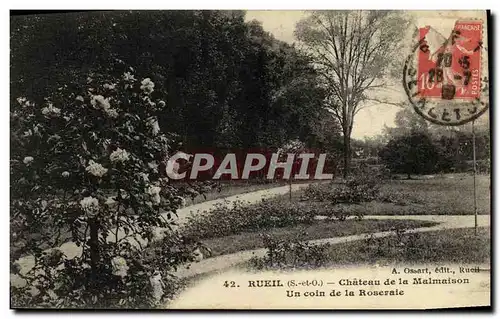 Cartes postales Ruiel Chateau de la Malmaison Un coin de la Roseraie