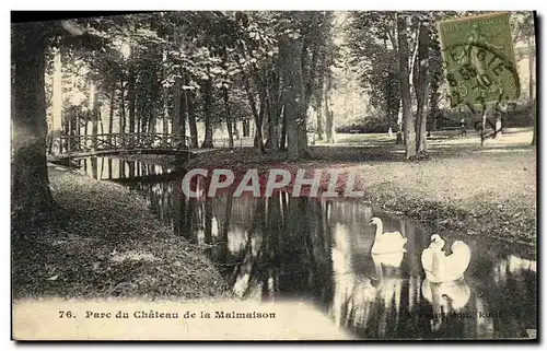 Ansichtskarte AK Parc du Chateau de la Malmaison Cygnes