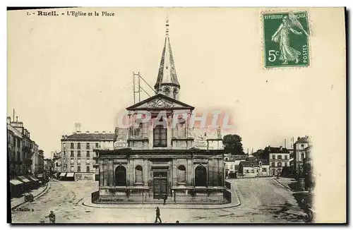 Cartes postales Rueil L Eglise et la Place