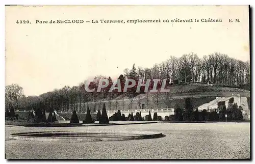 Cartes postales Parc de St Cloud La Terrasse emplacement ou s elevait le Chateau