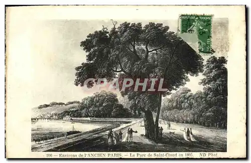 Cartes postales Environs de l Ancien Paris Le Parc de Saint Cloud en 1805