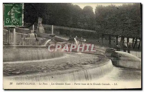 Ansichtskarte AK Saint Cloud Le Parc Les Grandes Eaux Partie basse de la Grande Cascade