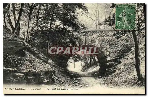 Ansichtskarte AK Saint Cloud Le Parc Le Pont du Diable