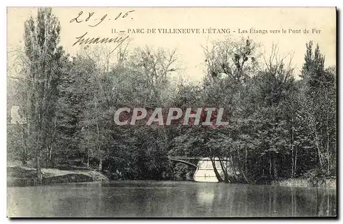 Cartes postales Parc de Villeneuve l etang Les Etangs vers le Pont de Fer