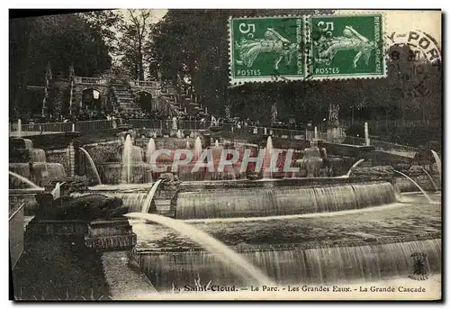 Cartes postales Saint Cloud Le Parc Grandes Eaux La Grande Cascade