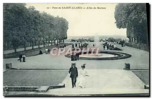 Cartes postales Parc de Saint Cloud Allee de Marnes