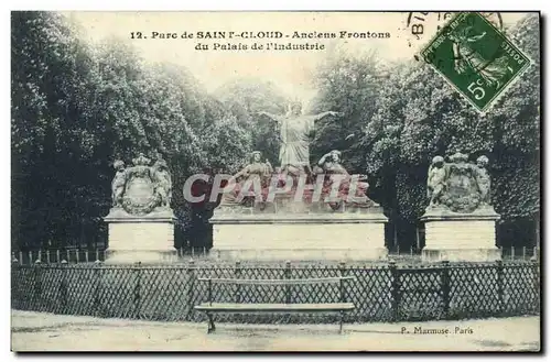 Cartes postales Parc de Saint Cloud Ancien Fronton du Palais de L Eglise
