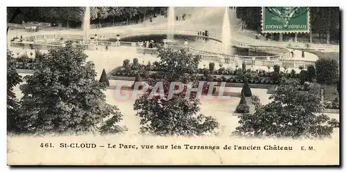 Cartes postales Parc de Saint Cloud Le Parc Vue Sur Les Terrasses de L Ancien Chateau
