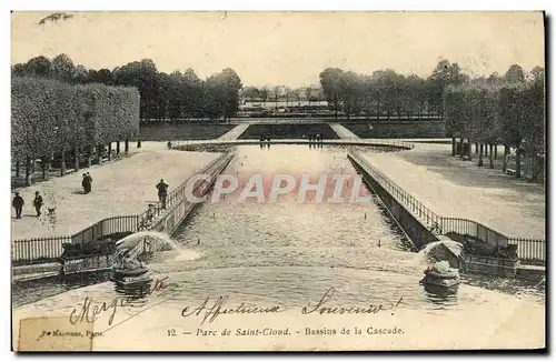 Ansichtskarte AK Parc de Saint Cloud Bassins de la Cascade