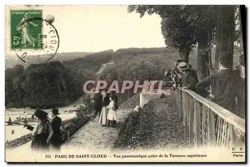 Cartes postales Parc de Saint Cloud Vue Panoramique Prise de la Terrasse Superieure