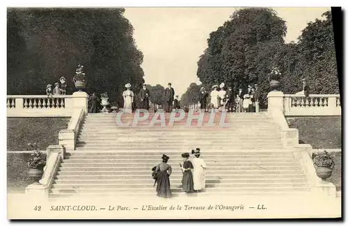 Ansichtskarte AK Parc de Saint Cloud L Escalier de la Terrasse de L Orangerie