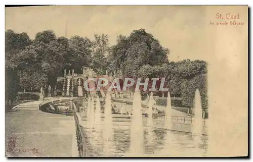 Ansichtskarte AK Parc de Saint Cloud Le Grande Cascade