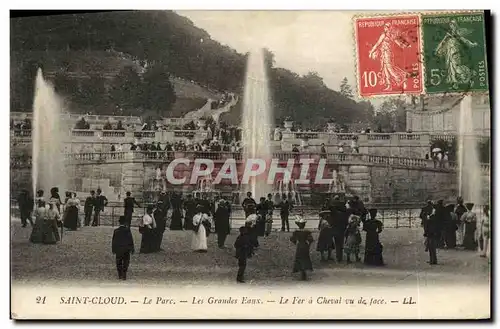 Ansichtskarte AK Parc De Saint Cloud Le Parc Les Grande Eaux Le Fer a Cheval Vu de face