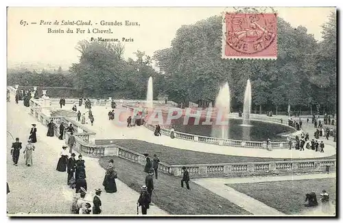 Ansichtskarte AK Parc De Saint Cloud Grandes Eaux Bassin du Fer a Cheval