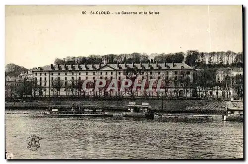 Ansichtskarte AK Parc De Saint Cloud La Caserne et la Seine Militaria