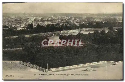 Cartes postales Parc De Saint Cloud Panerama Pris des Jardins Reserves