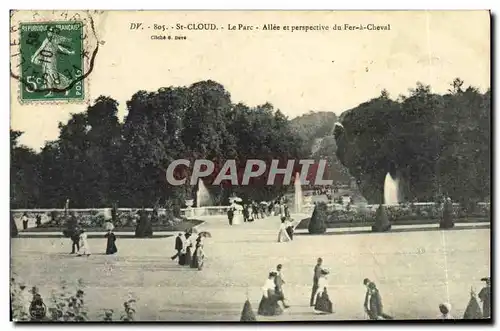 Ansichtskarte AK Parc De Saint Cloud Le Parc Allee et Perspective du Fer a Cheval